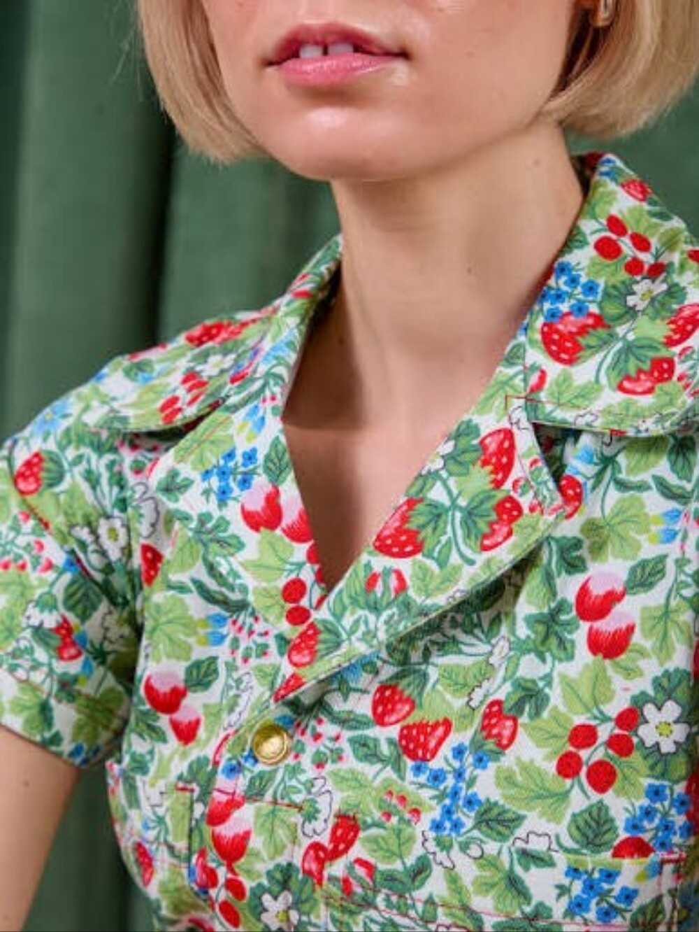 OPEN TO OFFERS Rare Big Bud Press Strawberry Blossom Jumpsuit Size Small - Picture 4 of 5